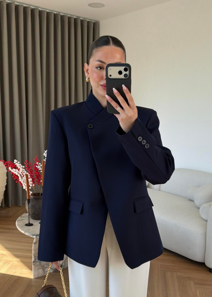 Belinda Hakim Yaka Ceket LACİVERT