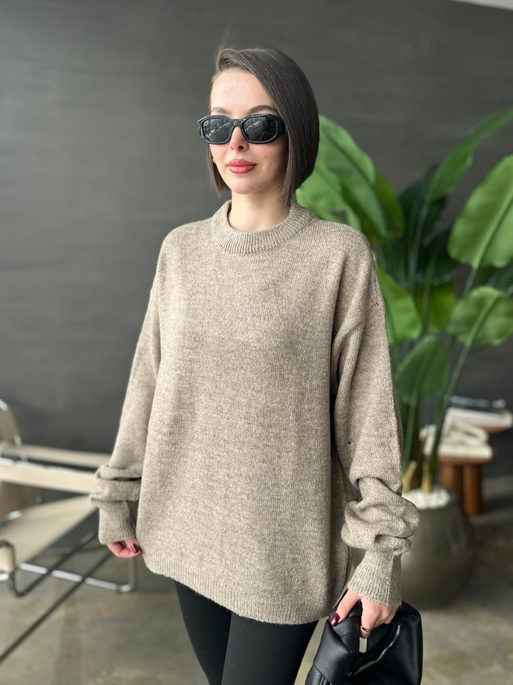 Bisiklet Yaka Basic Kazak VİZON