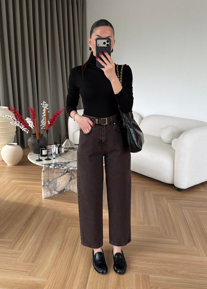 Blair Kemerli Mom Jean ACI KAHVE