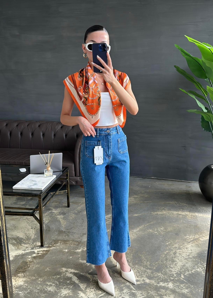 Cepli Flare Jean Orta Mavi