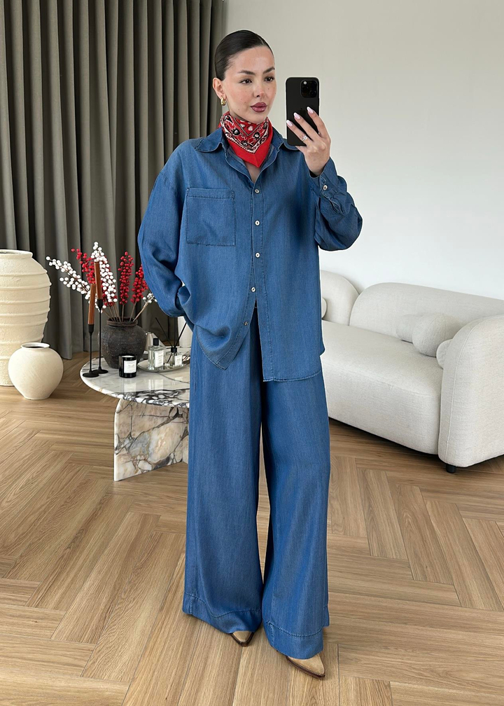 Denim Tensel Takım MAVİ