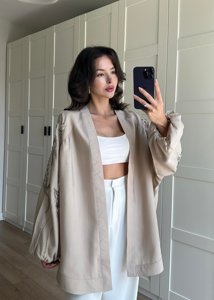 Dolce İşlemeli Kimono BEJ