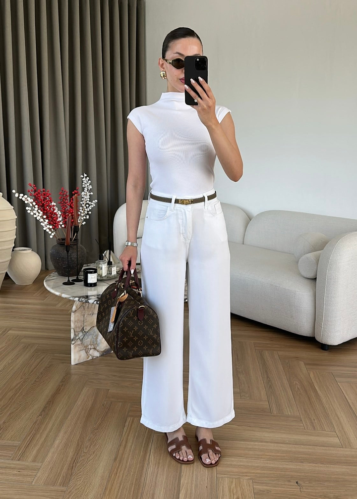 Freeze Denim Tensel Pantolon BEYAZ