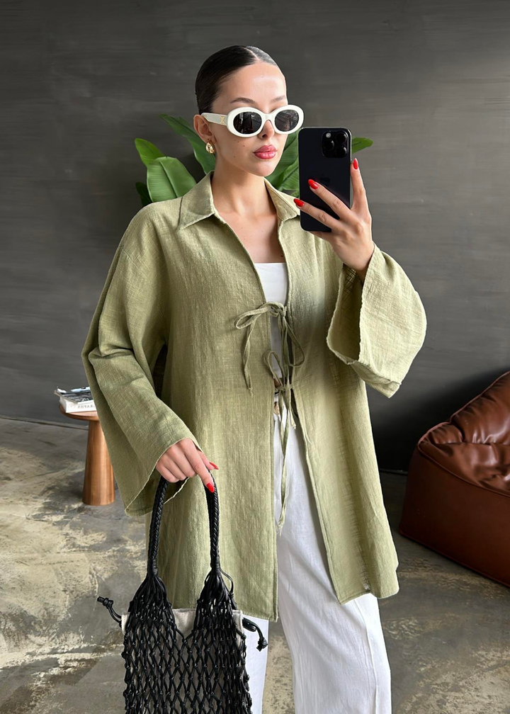İki Bağcıklı Uzun Kimono ÇAĞLA
