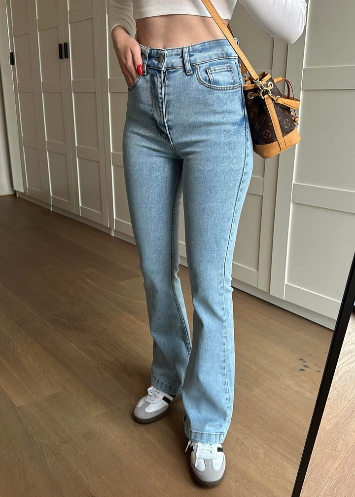 İspanyol Premium Jean BUZ MAVİ