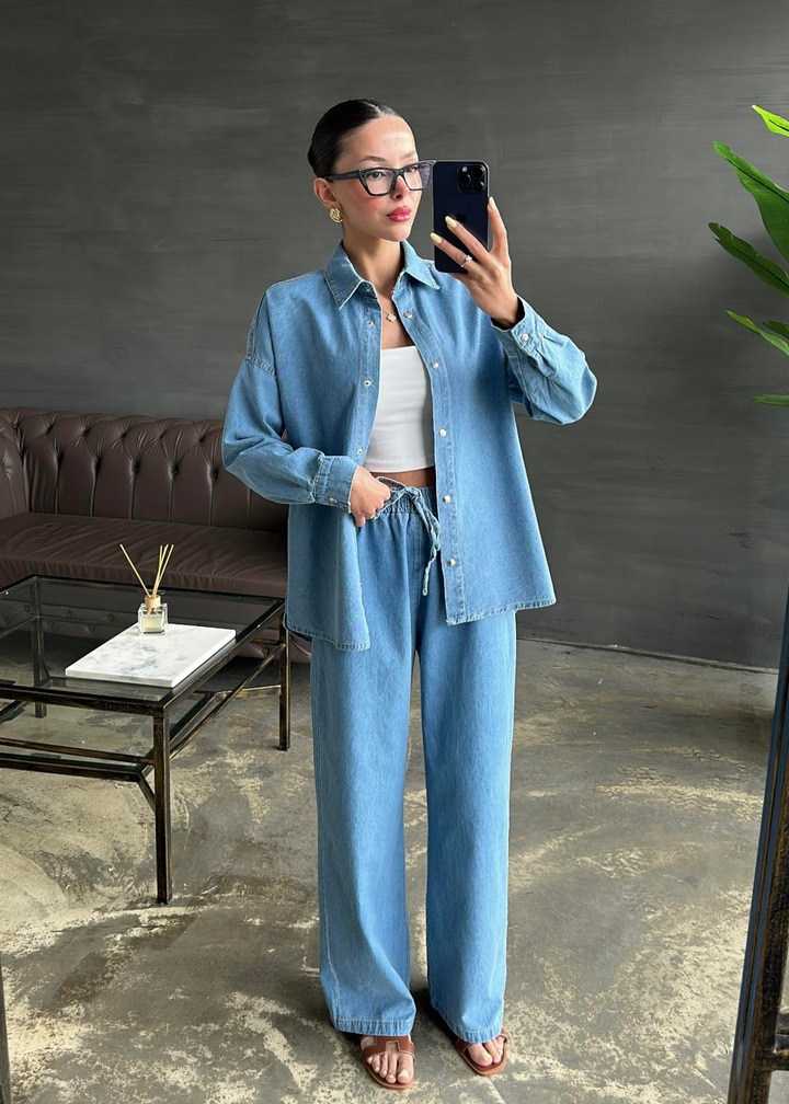 Jenna Denim Takım BUZ MAVİ