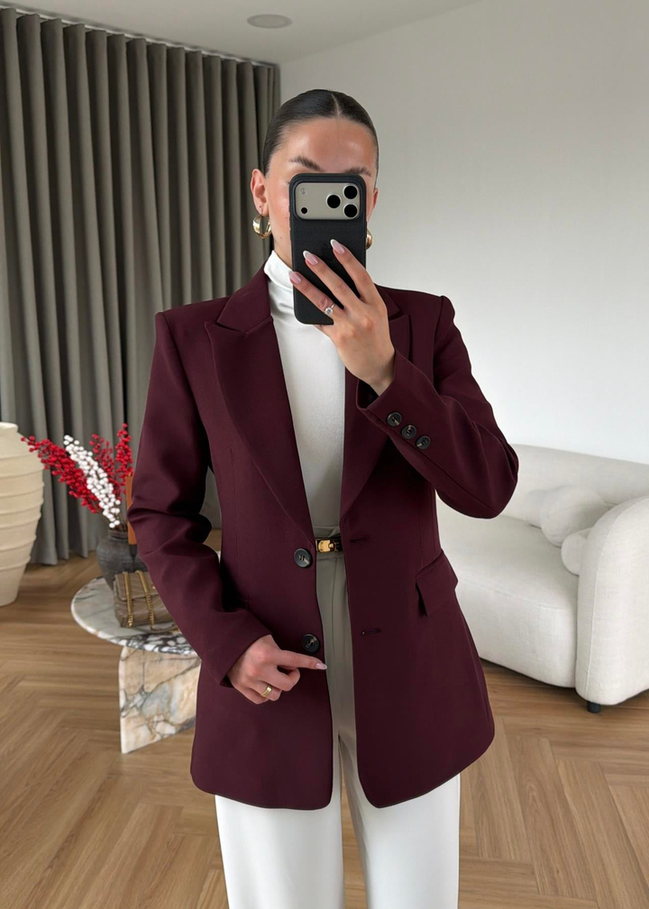 Josef Belden Oturtmalı Blazer MÜRDÜM