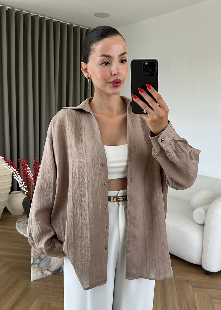 Katerina Rahat Gömlek VİZON