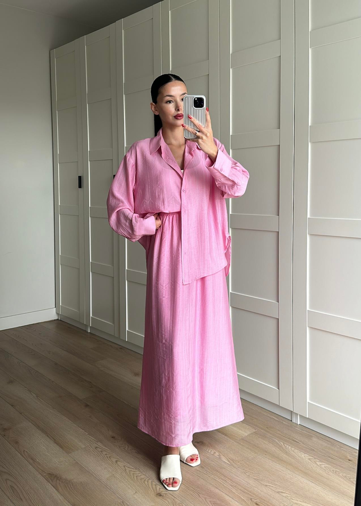 Kendinden Dokulu Efektli Takım PEMBE