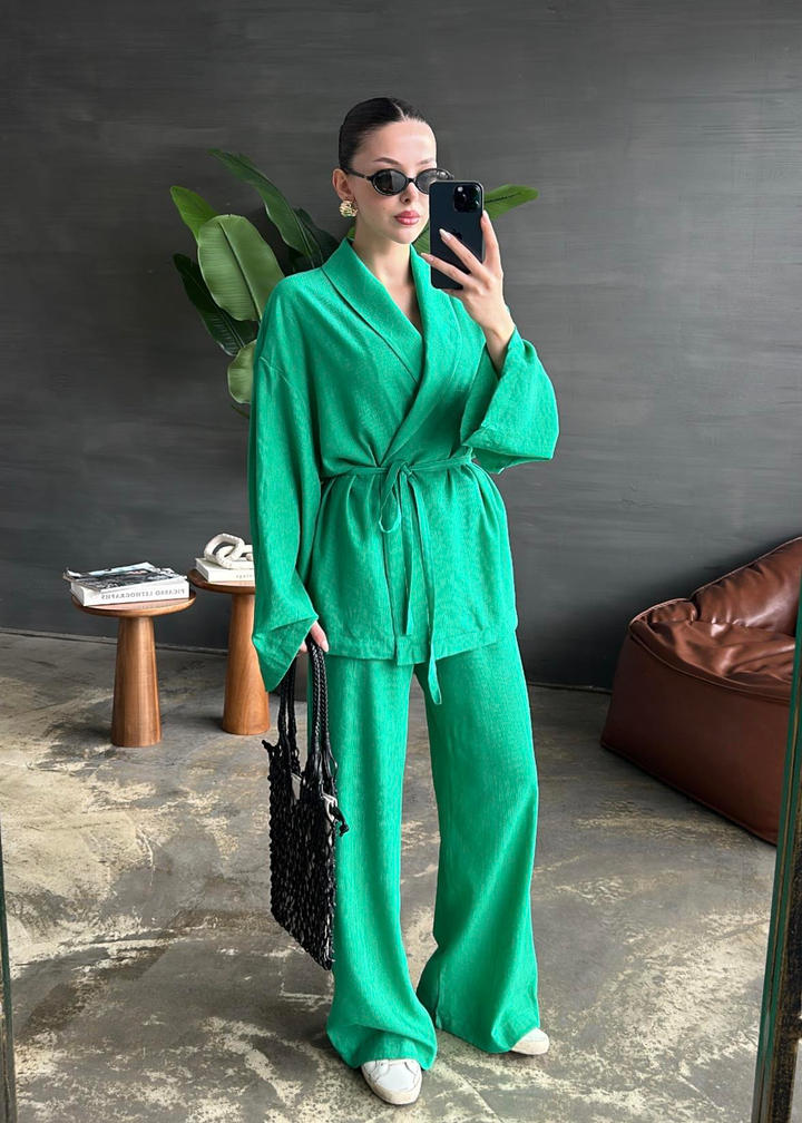 Krinkıl Kimonolu Takım BENETTON YEŞİLİ