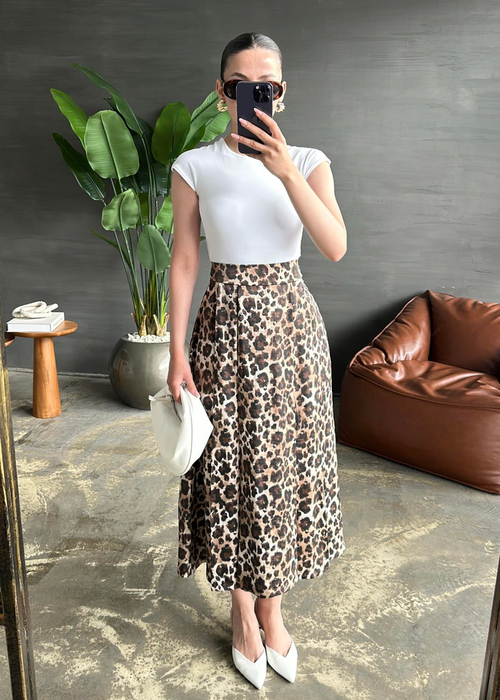 Leopar Midi Boy Etek BEJ