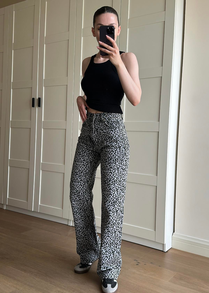Leopar Wideleg Jean GRİ