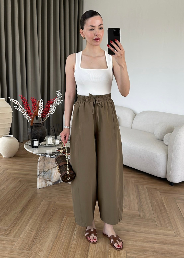 Margela Lastikli Rahat Pantolon HAKİ