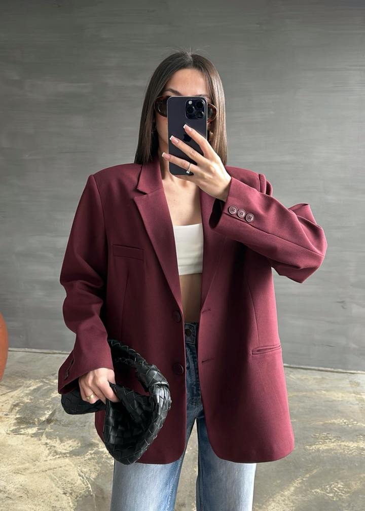 Maya Premium Ceket BORDO
