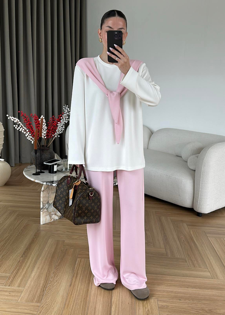 Nina Atkılı Modal Takım PUDRA PEMBE