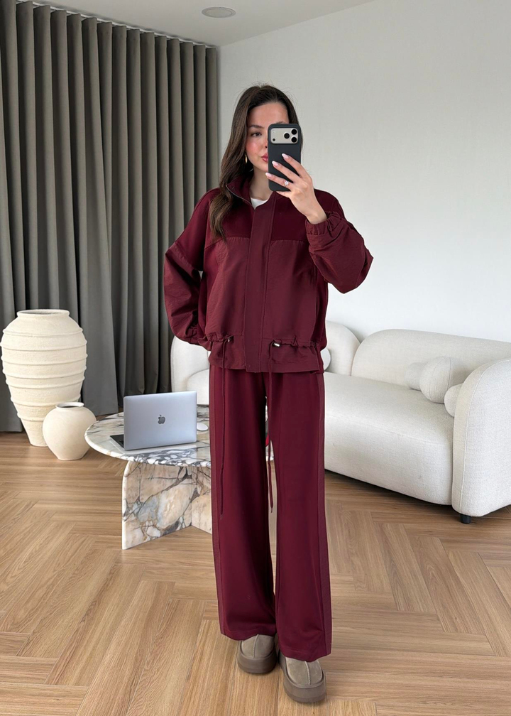 Paraşüt Detaylı Takım BORDO