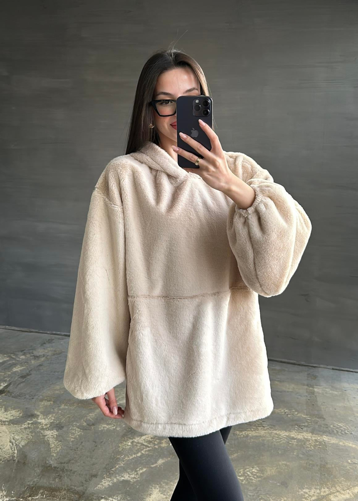 Peluş Sweatshirt TAŞ