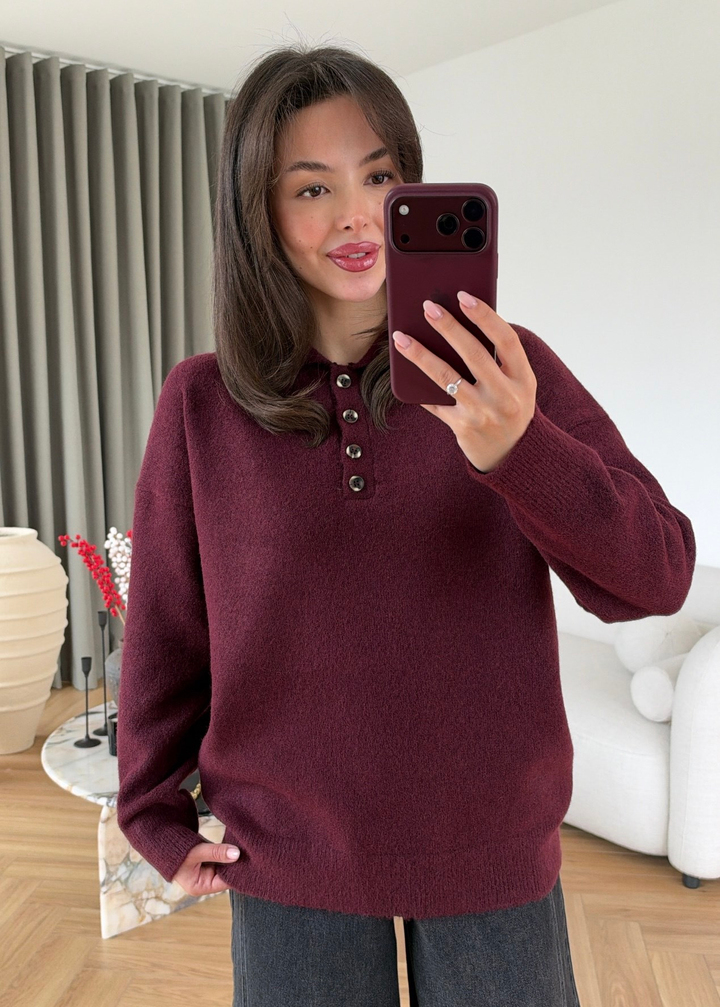 Polo Yaka Premium Kazak BORDO