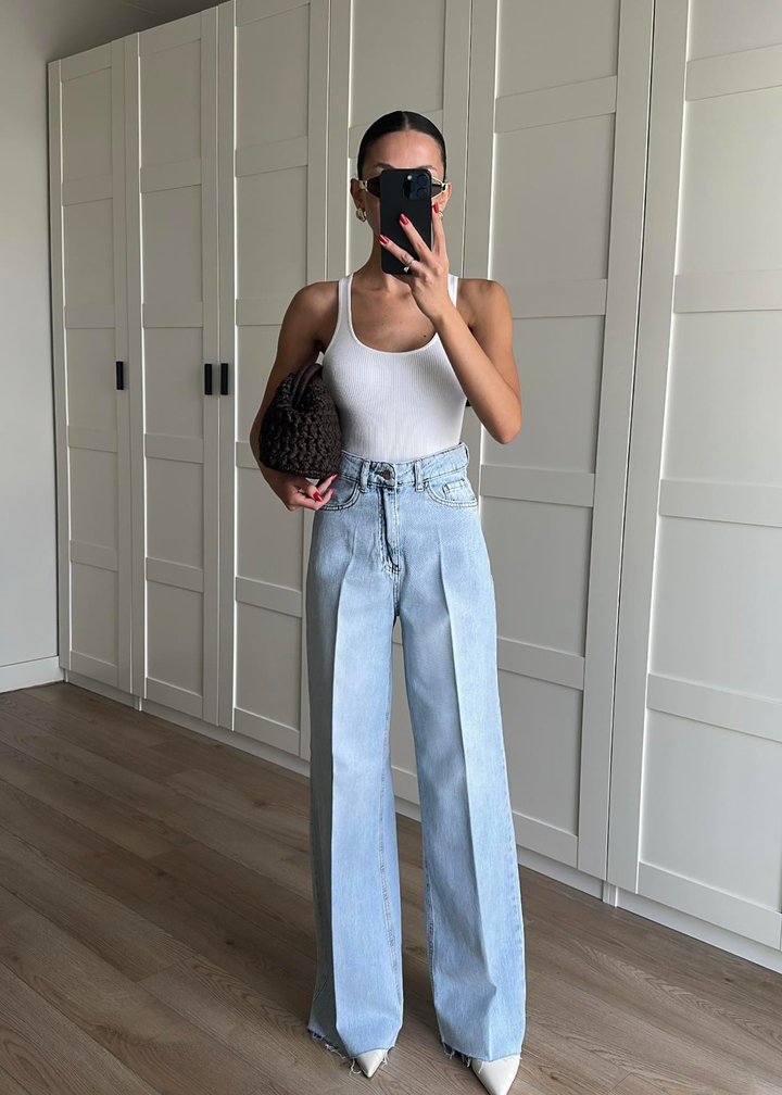 Riks Wide Leg Jean AÇIK MAVİ