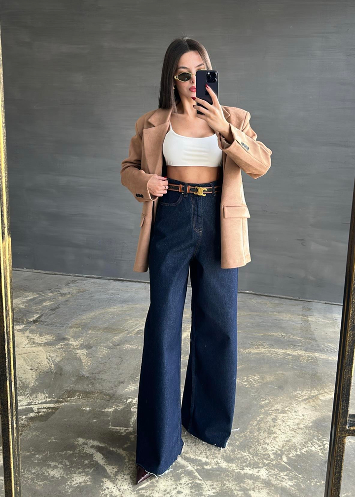 Saçaklı Jean KOYU LACİVERT