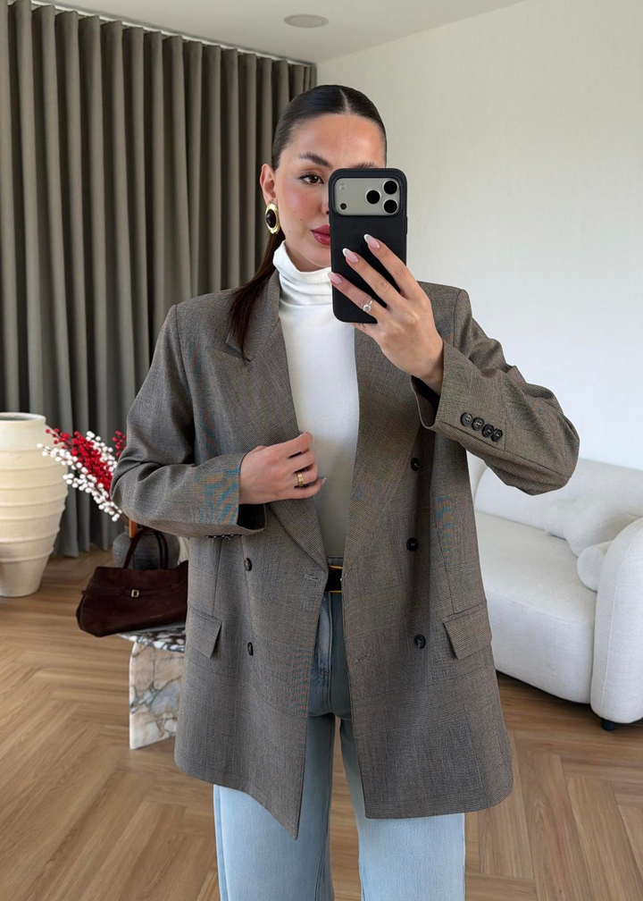 Simon Ekose Kruvaze Ceket RENKLİ