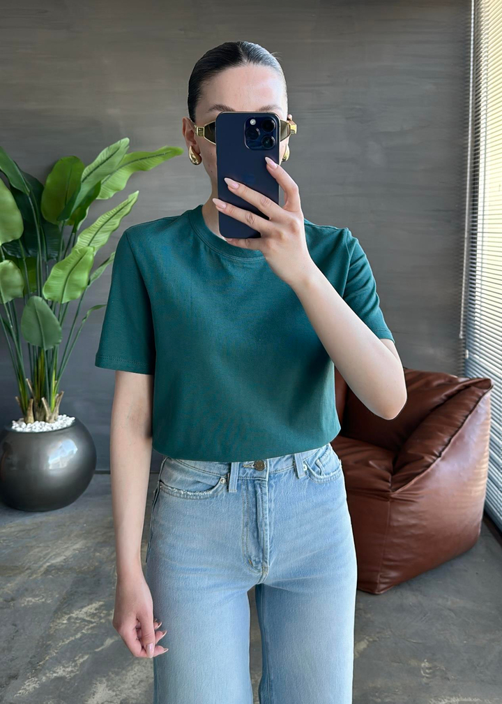 Sosa Basic Tshirt ZÜMRÜT