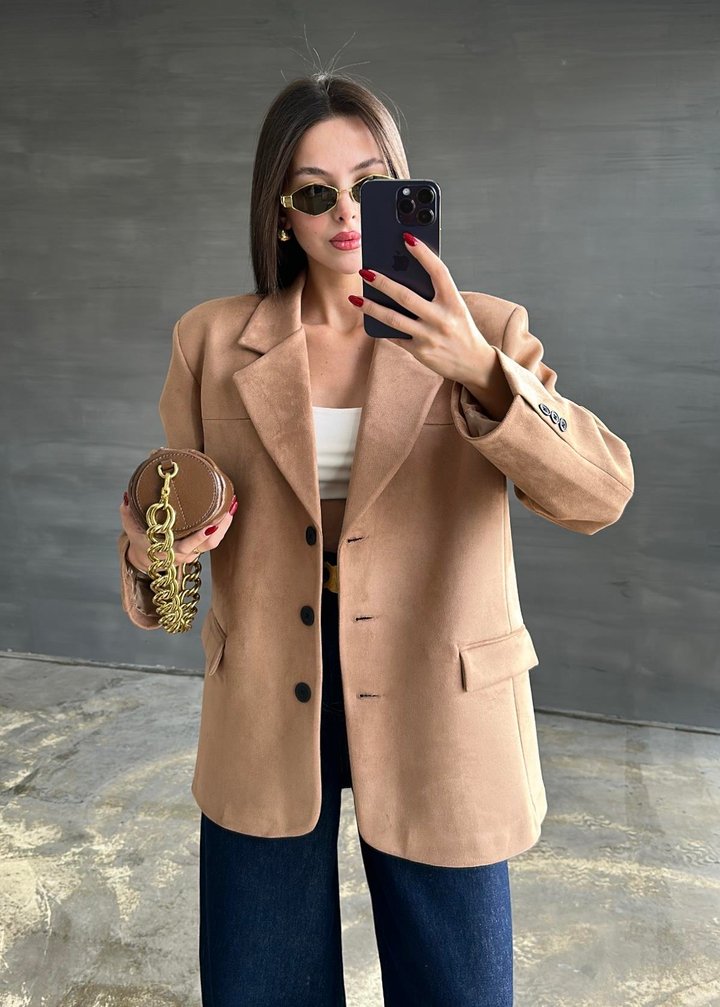 Süet  Premium Ceket CAMEL
