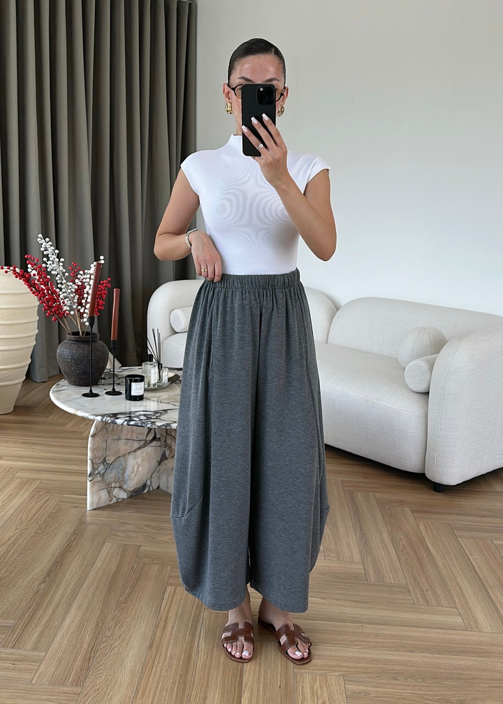 Yan Parçalı Eşofman Pantolon GRİ