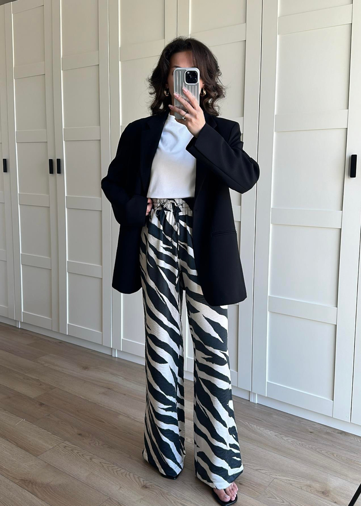 Zebra Desen Pantolon RENKLİ