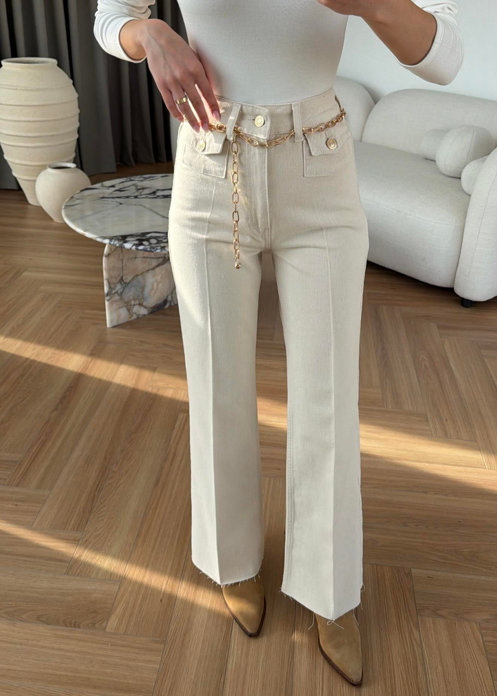 Zincir Kemerli Jean NUDE