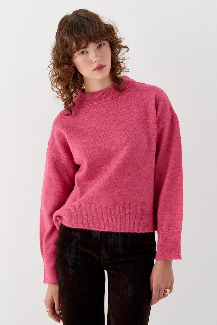 Basic Triko Kazak Pembe