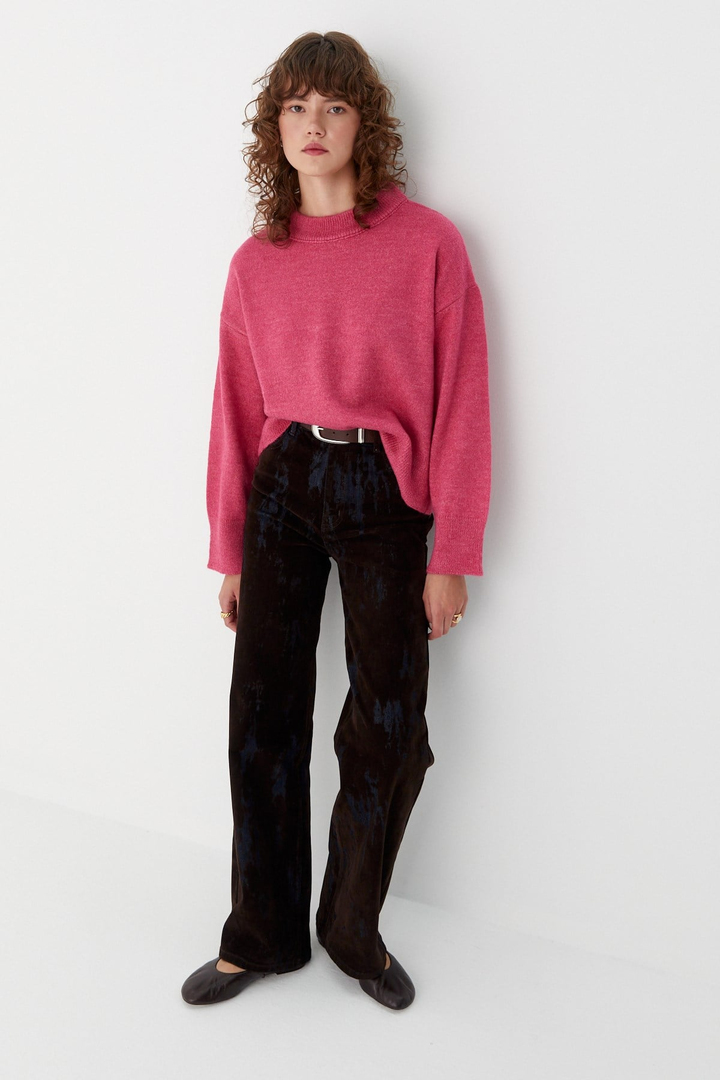 Basic Triko Kazak Pembe