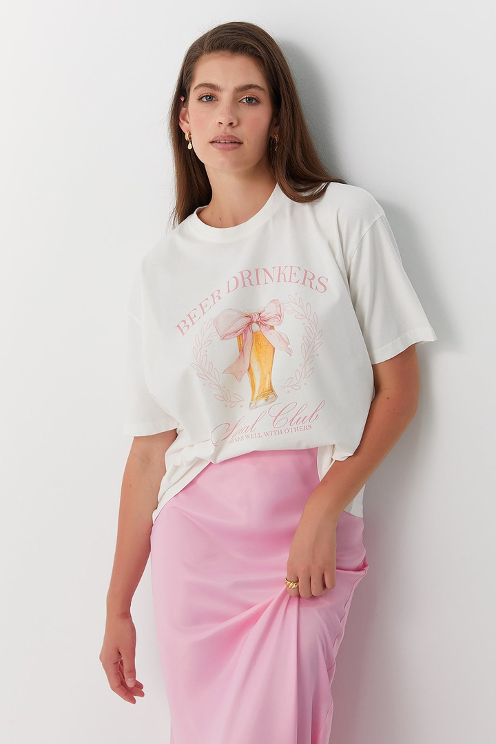 Beer Drinkers T-Shirt Ekru