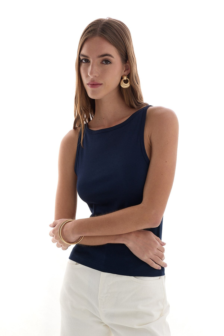 Halter Yaka Body Lacivert