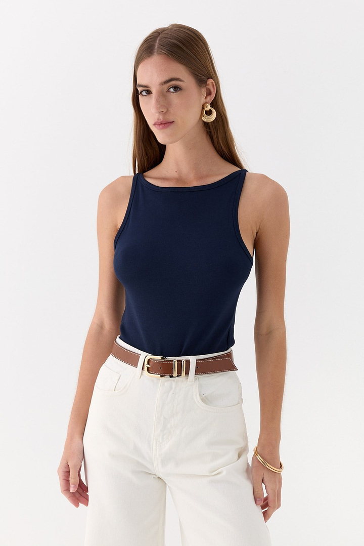 Halter Yaka Body Lacivert