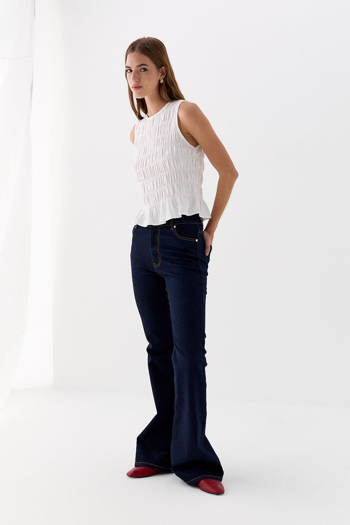İspanyol Paça Pantalon Lacivert