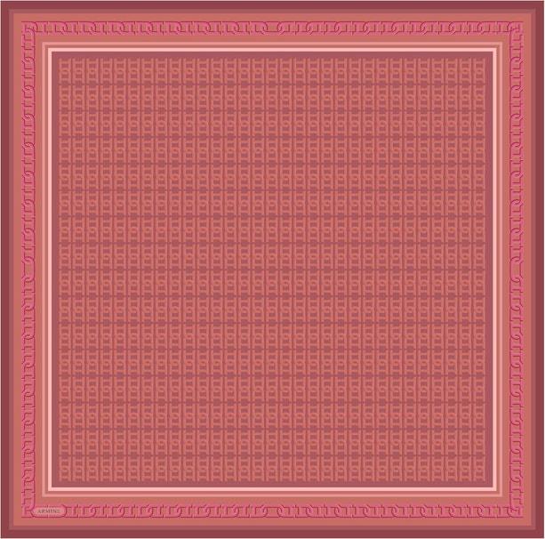 Armine Desenli Saf İpek Twill Eşarp 9301 04