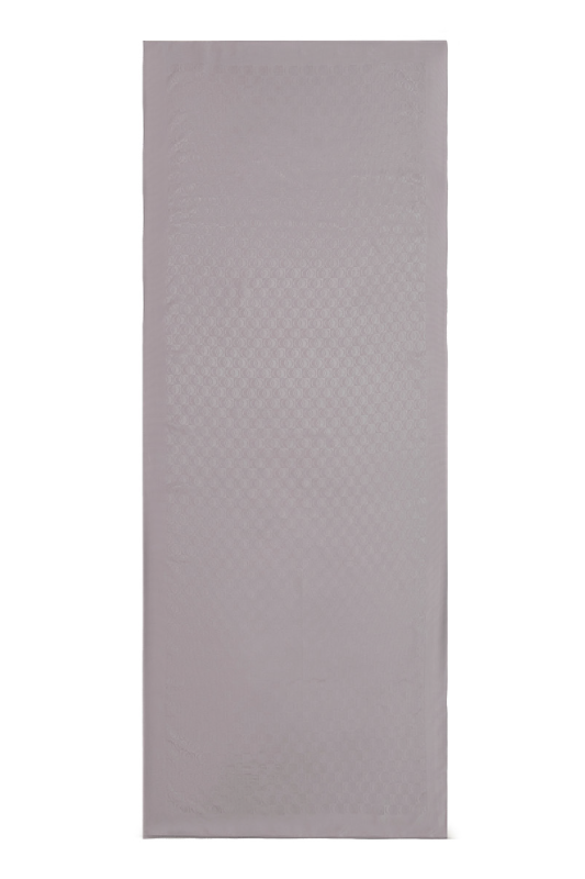 Dama Logo Gri Shiny Jakar Şal 70x190