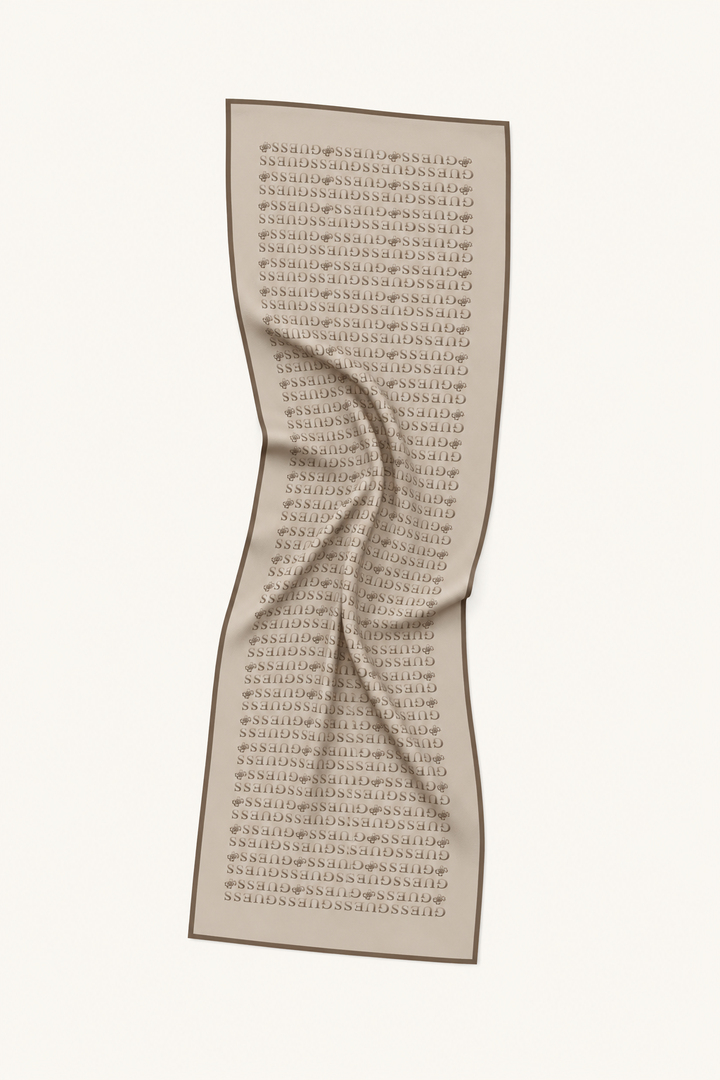 Guess Yazı Şal Pattern