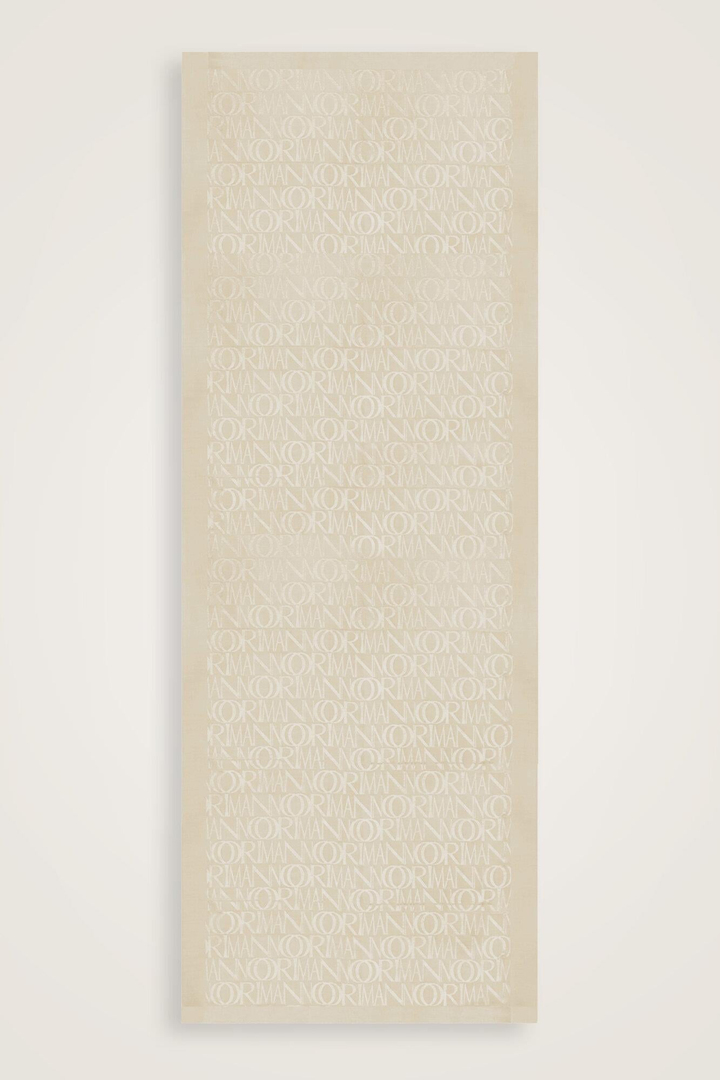 Monogram İmza Bal Beji Shiny Jakar Şal 70x200