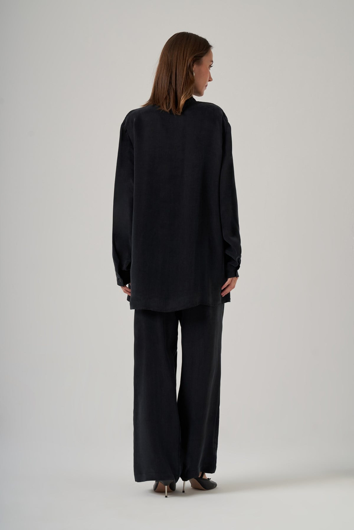 Nuss 1040 Pile Detaylı Cupra Takım - Siyah