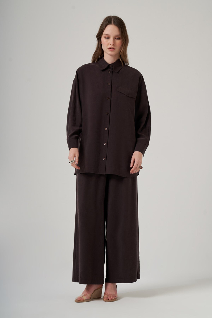 Nuss 1063 Basic Gömlek Takım – Kahve