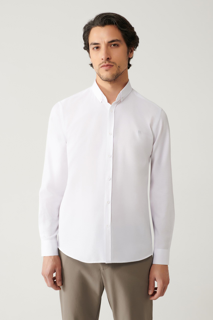 White Easy Iron Oxford Shirt