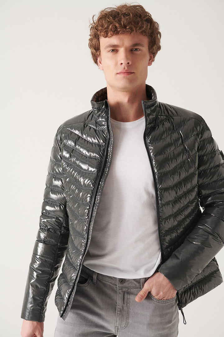 Anthracite Unisex Water Repellent Goose Down Puffer Jacket