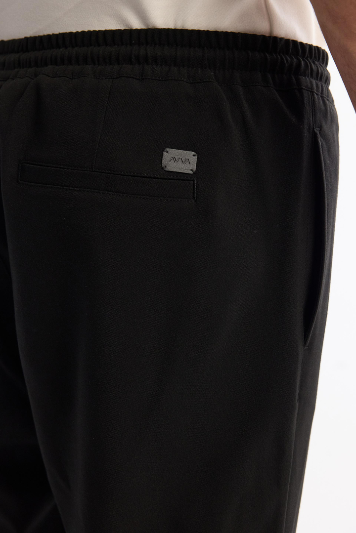Black Drawstring Trousers
