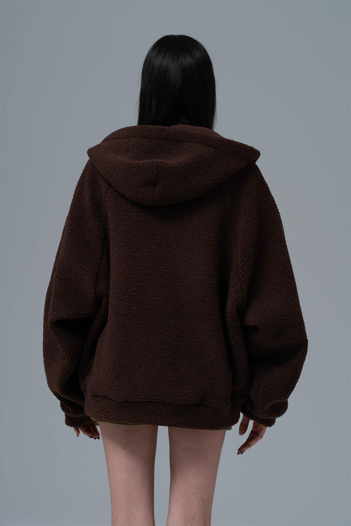 Soft Haven Oversize Welsoft Sweatshirt Kadın Kahverengi