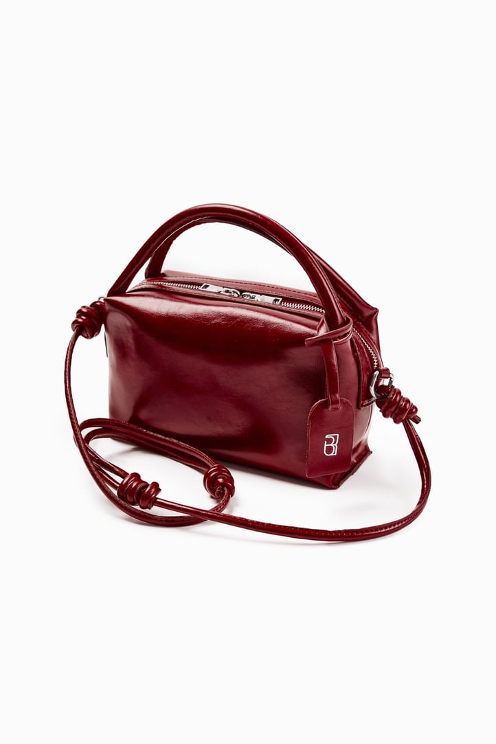 Kırmızı Minimal Logolu Mini Çanta