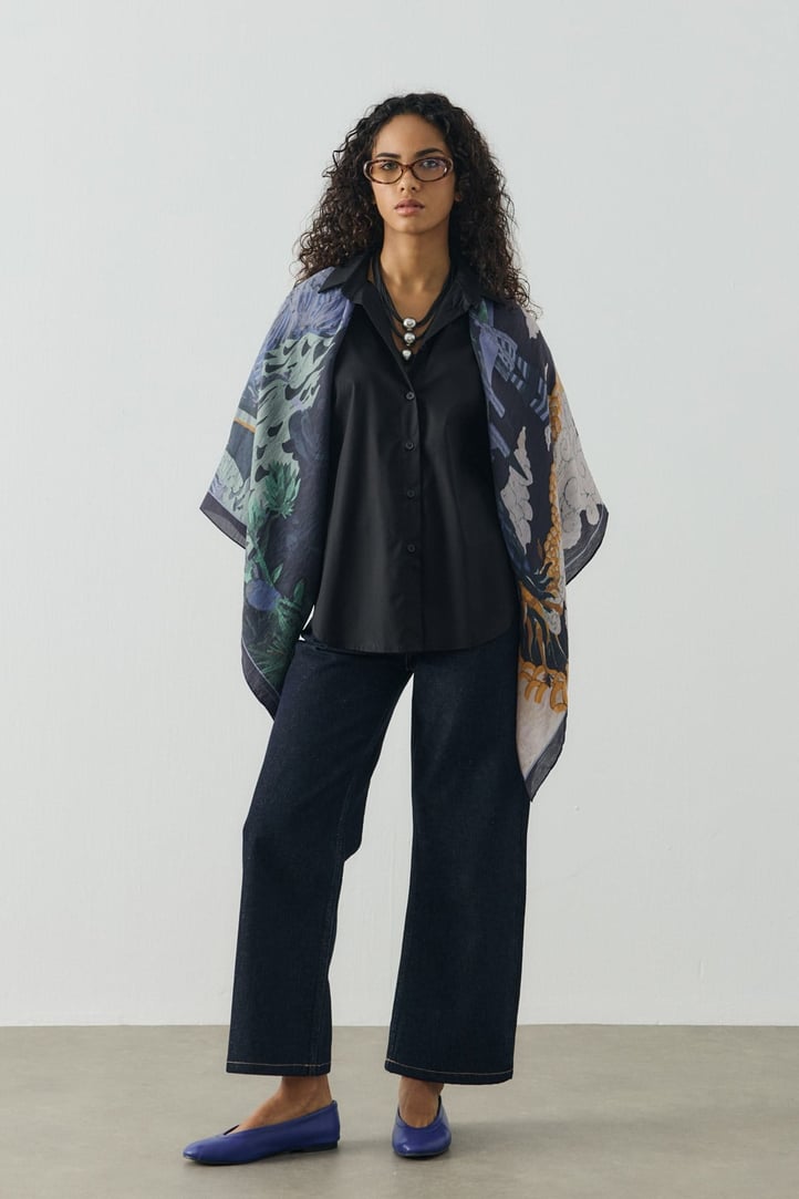 Siyah Relaxed Fit Basic Gömlek