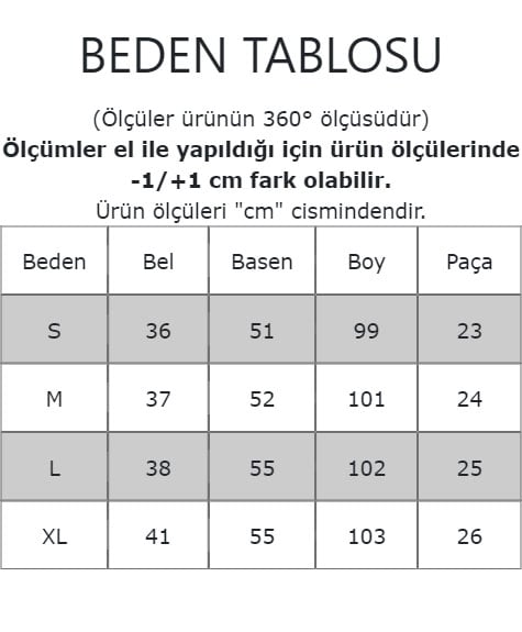 Ayarlanabilir Paça Siyah Kargo Cep Pantolon