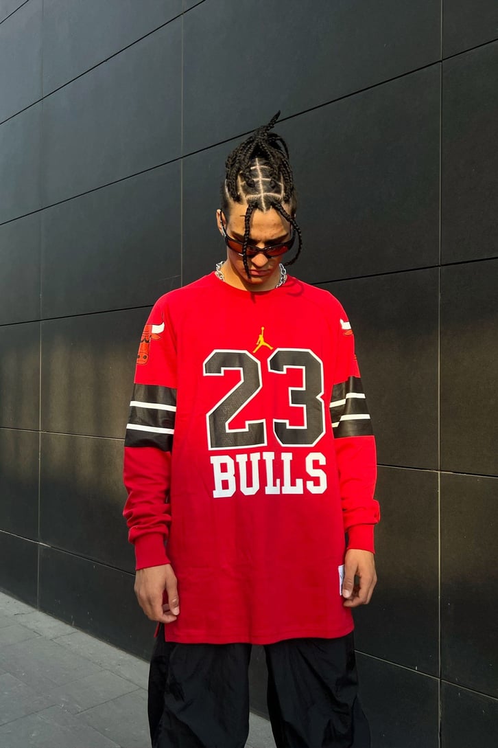 23 Bulls Baskılı Oversize Sweatshirt